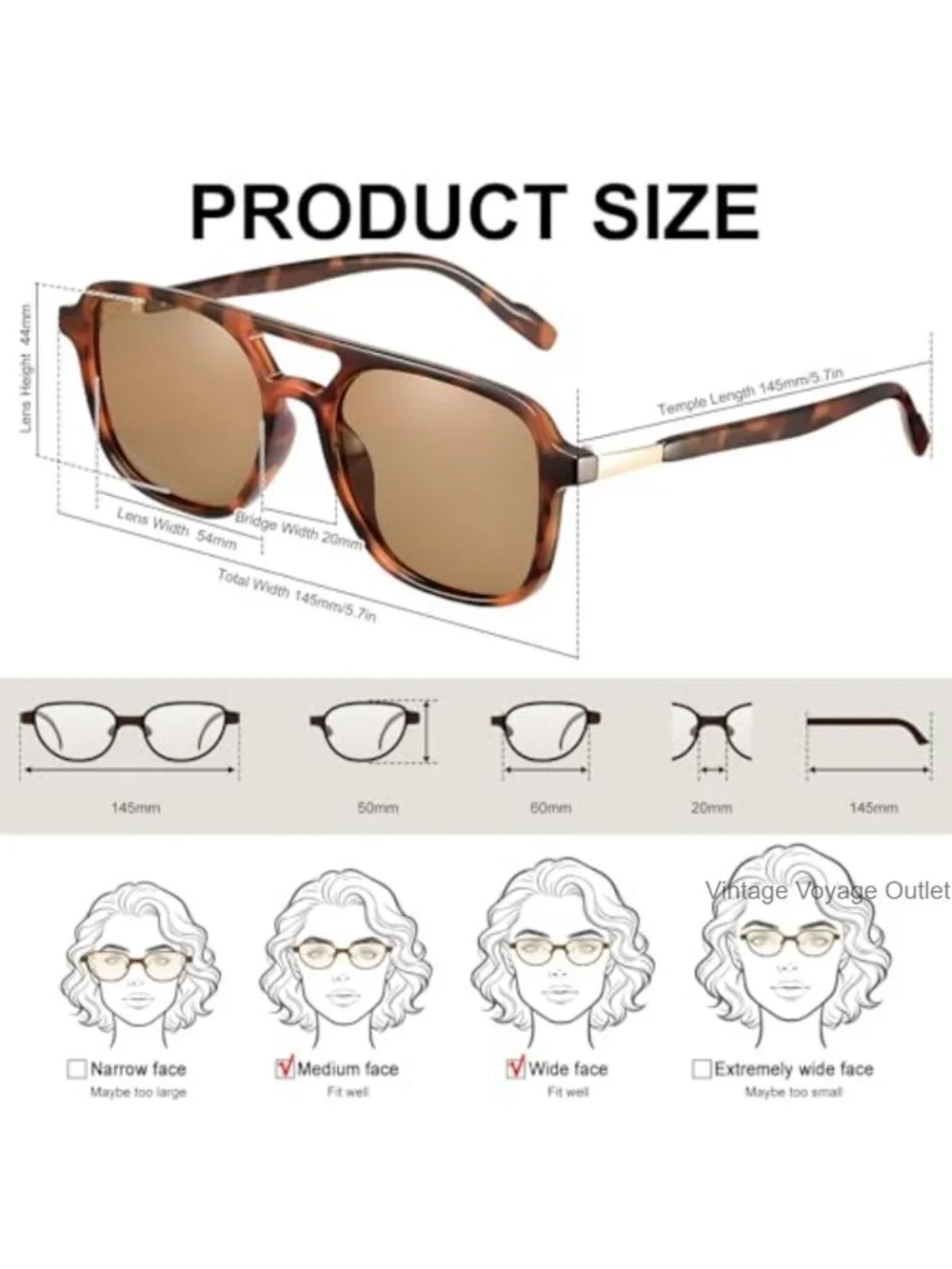 Retro Aviator Sunglasses 4 Pack for Women Men Plastic Frame